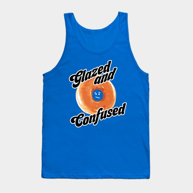 Glazed and Confused - funny vintage 70s donut design Tank Top by eBrushDesign